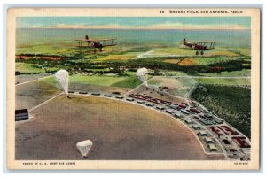 c1940 Aerial View Brooks Field Government San Antonio Texas TX Vintage Postcard