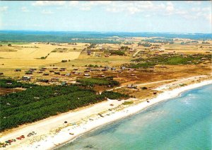 Ebeltoft, Denmark  BOESLUM STRAND Beach & Homes BIRD'S EYE VIEW  4X6 Postcard