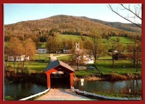 Vermont, West Arlington - Historic Covered Bridge At The Green - [VT-199X]