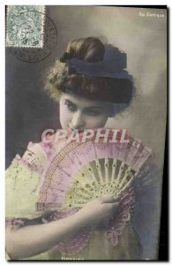 Postcard Old Female Fan Fancy Tiphaine