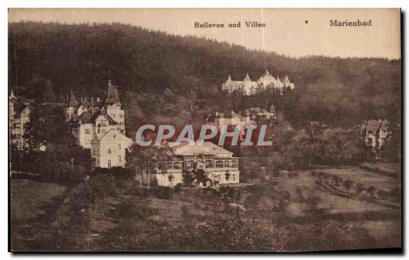 Old Postcard Bellevue Marienbad und Villen