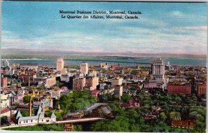 Postcard AERIAL VIEW SCENE Montreal Quebec QC AK4050