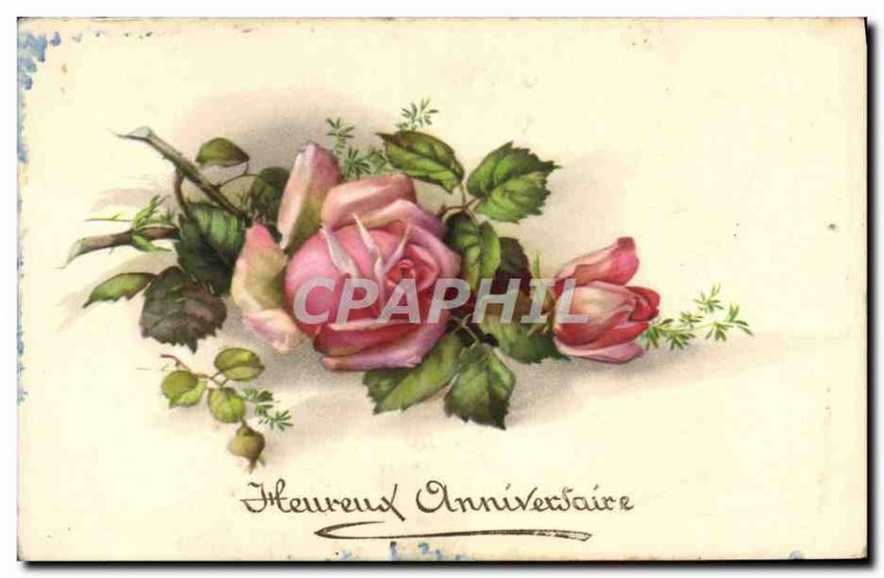 Old Postcard Fantasy Flowers