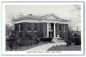 c1920 Camden Public Library Building Camden South Carolina SC Vintage Postcard