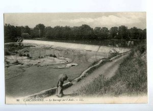 235595 FRANCE CARCASSONNE La Barrage sur l'Aude Old postcard