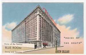 The Roosevelt Hotel Home of the Blue Room New Orleans Lousiana postcard