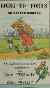 1882 Ford's Theater Easter Show Minnie Palmer Robert E Graham Fritz & Minnie F97