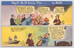 Comics~Man Complimenting & Insulting Perfume~Every Time~Vintage Postcard