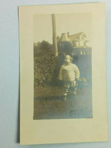 Vintage Postcard Young Two Year Old Boy Portrait RPPC 1908