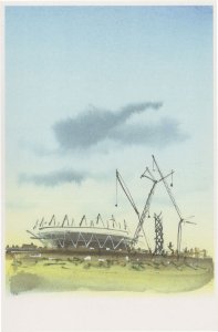 Queen Elizabeth Olympic Park Stadium 2011 Construction Postcard