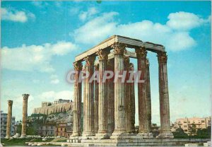 Postcard Modern Athens The Temple of Olympian Zeus