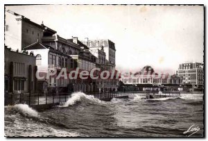 Old Postcard Dinard La Plage By Storm