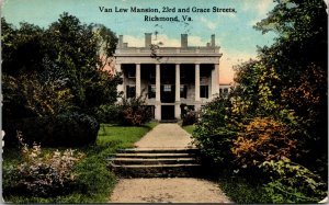 Vtg 1910s Van Lew Mansion 23rd and Grace Streets Richmond Virginia VA Postcard