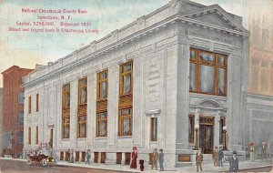 JAMESTOWN NEW YORK~NATIONAL CHAUTAUQUA COUNTY BANK~1911 POSTCARD