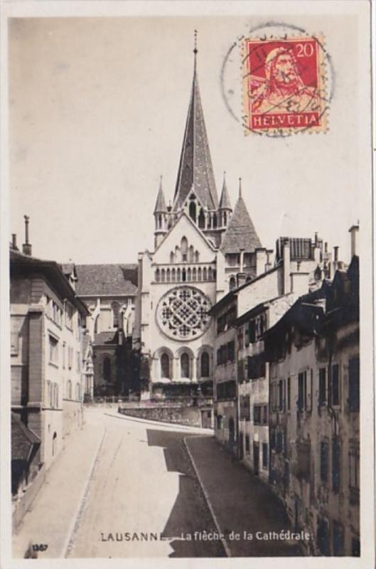 Switzerland Lausanne Le fleche de la Cathedrale 1933 Photo