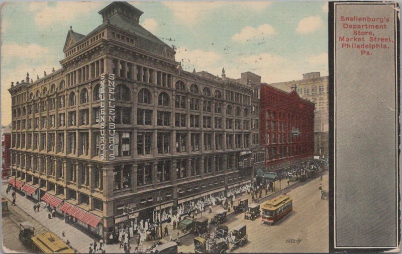 Postcard Snellenburg's Department Store Market St Philadelphia PA