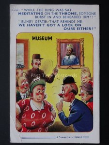 Comic PC TOILET HUMOUR - THE KINGS ON THE THRONE c1950/60's Bamforth 1824