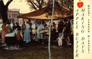 Mount Vernon Missouri Apple Butter Making Days Scene Vintage Postcard V21378