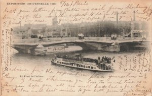 PARIS FRANCE- Exposition Universelle 1900 - Le Pont de l'Alma POSTCARD