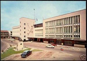 suriname, PARAMARIBO, Post Office, Cars (1960s)