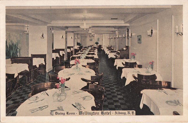 Postcard Dining Room Wellington Hotel Albany NY