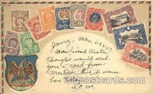 Embossed Mexico Stamp on 1907 small crease left top corner tip, some corner w...