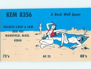 Pre-1980 RADIO CARD - Mansfield - Near Attleboro & Brockton & Boston MA AH1348