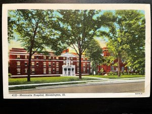 Vintage Postcard 1936 Mennonite Hospital, Bloomington, Illinois (IL)