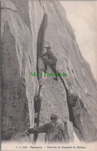 France Postcard - Rock Climbing, Chamonix, Arrivee Au Sommet Du Grepon RS35867