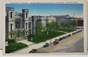 Hartford Conn Wardsworth Atheneum Morgan Memorial & Municiple Bldg Postcard C15