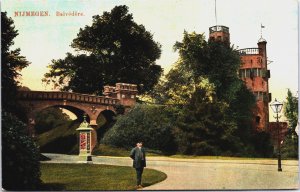 Netherlands Nijmegen Belvedere Vintage Postcard C030