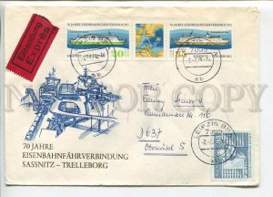 445647 EAST GERMANY GDR 1979 year ferry Sassnitz-Trelleborg real posted Express