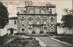 Sao Miguel Azores Acores Old College Church c1910 USED Postcard