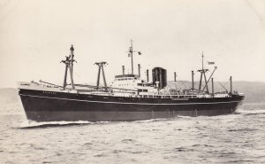 P&O Salmara Cargo Ship Real Photo Vintage Postcard