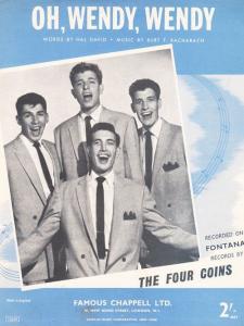 Oh Wendy Wendy The Four Coins 1950s Sheet Music