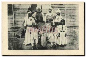 Postcard Old Man negro Black Family