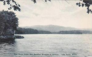 Maine Lake Kezar West Shore Lower Bay Speckled Mountain In Distance Albertype