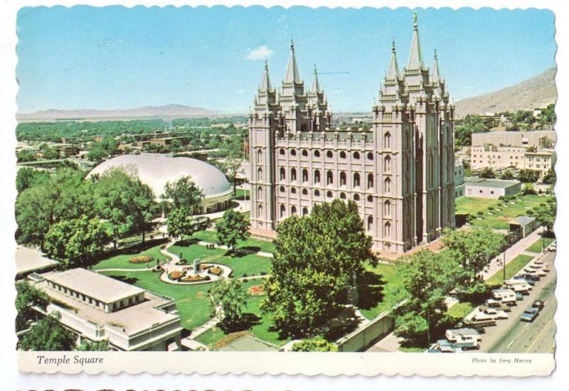 Temple Square Church Latter Day Saints Mormon 1976 4X6 