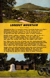 Tennessee Chattanooga Lookout Mountain Poem By Lon A Warner 1944