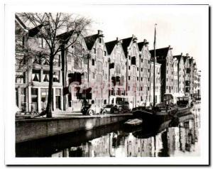 Postcard Modern Amsterdam Brouwergracht old Stores