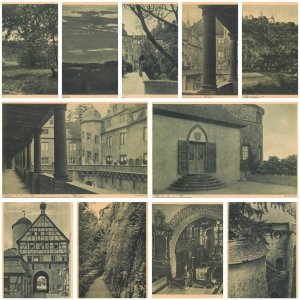 Lot of 11 postcards Germany  Lindenstamm castle by Paul Hommel