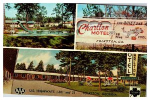 Postcard MOTEL SCENE Folkston Georgia GA AQ4484