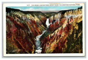 Vintage 1930's Postcard Grand Canyon & River Yellowstone National Park Wyoming