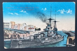 Mint Italy Color Picture Postcard Taranto Leonardo Da Vinci Nave