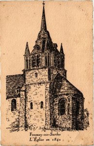 CPA FRESNAY-sur-SARTHE - l'Église en 1842 (299553)