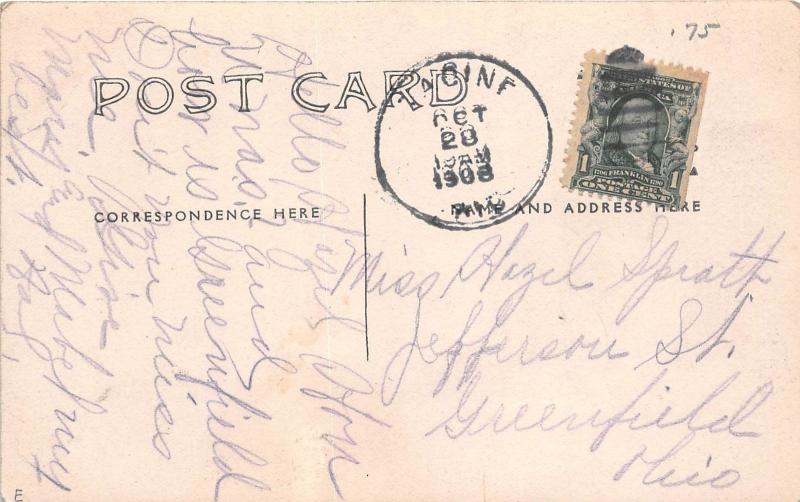 E61/ Racine Ohio RPPC Postcard 1908 Meigs County B.B. Mallow Home