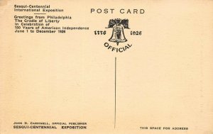 LP44  Philadelphia Postcard Sesqui-Centennial Exposition State Building