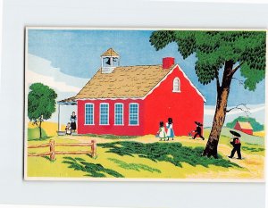 Postcard The Amish School, Pennsylvania