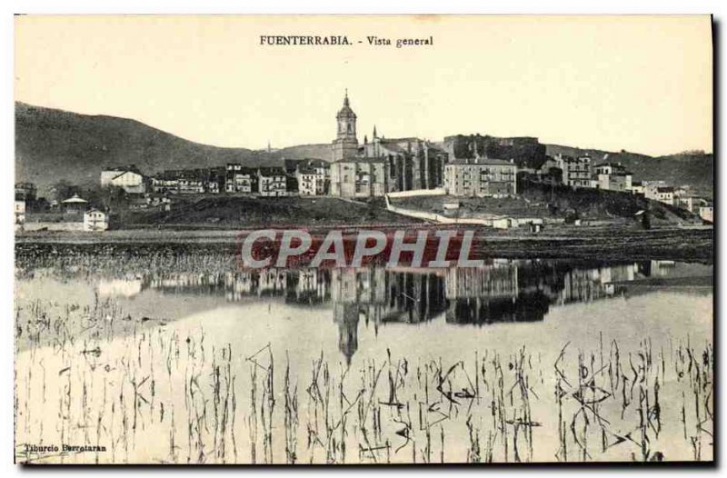 Old Postcard Fuenterrabia Vista General