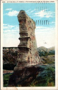 Postcard SD Bad Lands National Monument - Sitting Bull's Tower